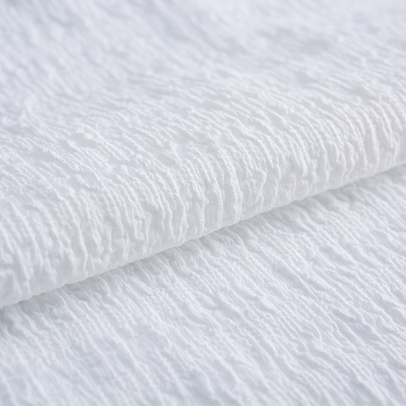 Stretch Warp-Knitted Crinkle Fabric